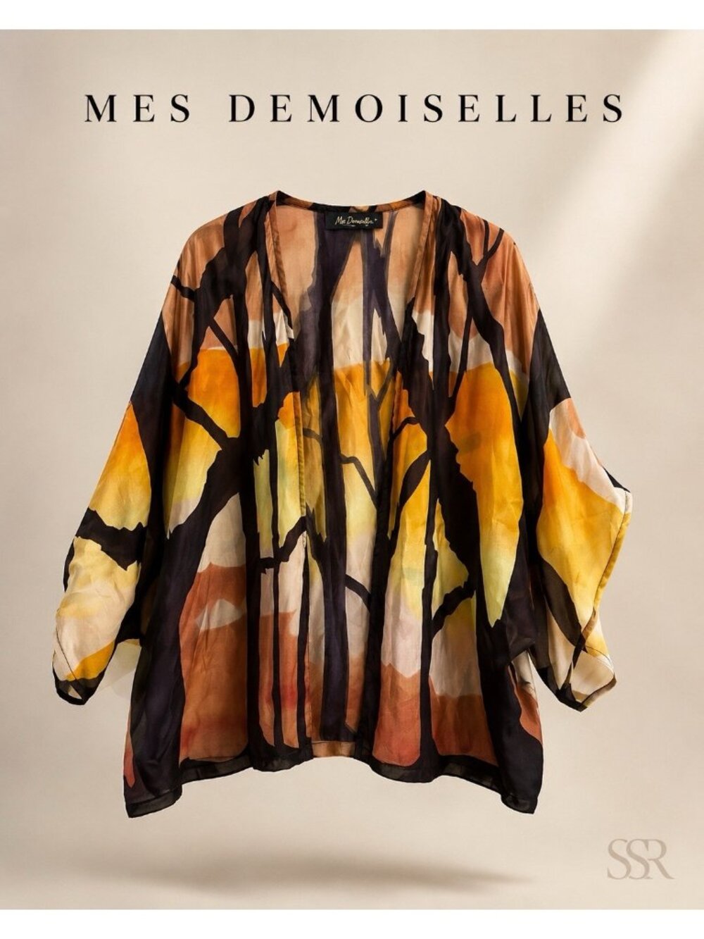 Mes Demoiselles Paris Silk Draped Blouse Mes Demoiselles Silk Draped Kimono Blou